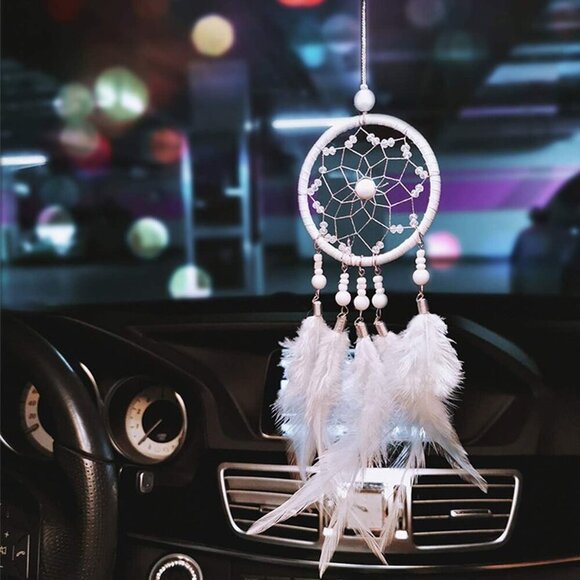 Other - Feather Dream Catcher Pendant, Small Car Charm for Wall & Bedroom Hanging Decora
